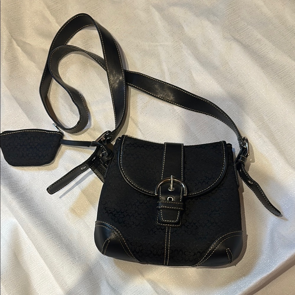 Black Leather Crossbody Bag